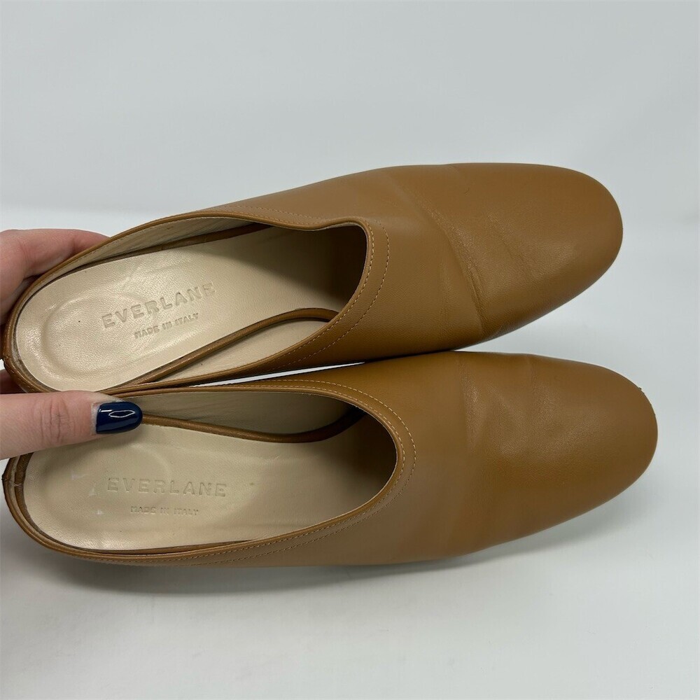 Everlane The Day Heel Mule Womens Brown Slip-On Block Heel Almond Toe Size 8 - Picture 11 of 12